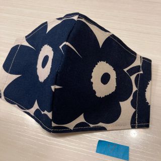 マリメッコ(marimekko)の立体　インナーマスク　藍色7(その他)