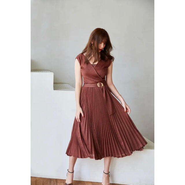 Her lip to❁Twinkle Pleated Knit Dress