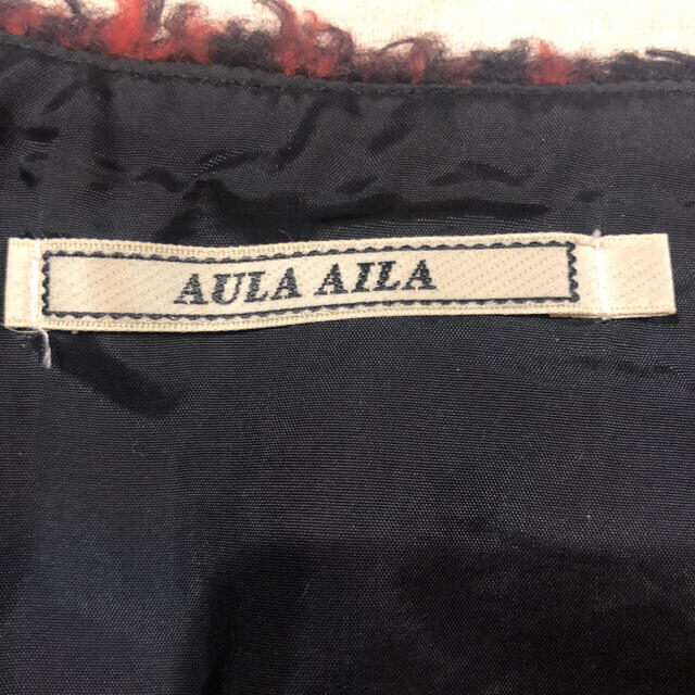 AULA AILA(アウラアイラ)の赤　チェック　ミニスカート レディースのスカート(ミニスカート)の商品写真