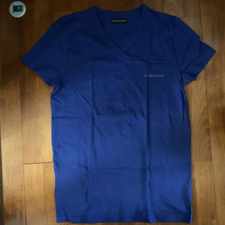 エンポリオアルマーニ(Emporio Armani)のエンポリオアルマーニ Tシャツ 青 ブルー Vネック(Tシャツ/カットソー(半袖/袖なし))