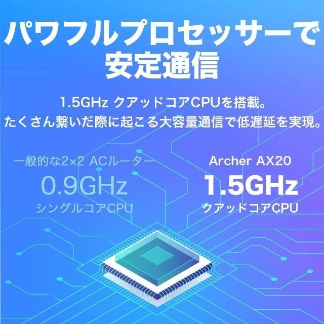 新発売 TP-Link Wi-Fi6 Archer AX20  スタンド付