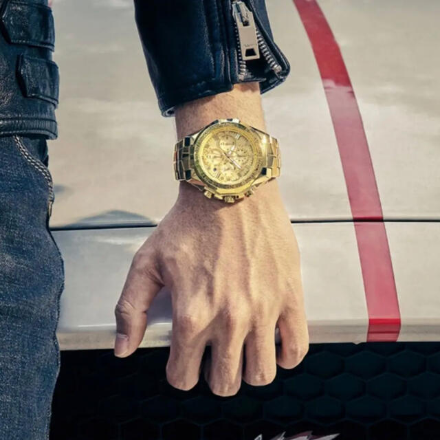 【新品】メンズ腕時計　1番人気★  ゴールド
