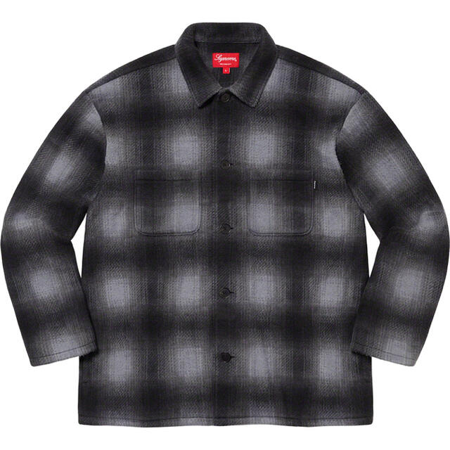 黒 M Supreme Shadow Plaid Fleece Shirt 新品メンズ