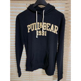 ザラ(ZARA)の日本未上陸 PULL & BEAR ロゴ パーカー ブラック(パーカー)