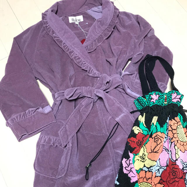 merry jenny(メリージェニー)のvintage  robe  ロング　ガウン レディースのジャケット/アウター(ガウンコート)の商品写真