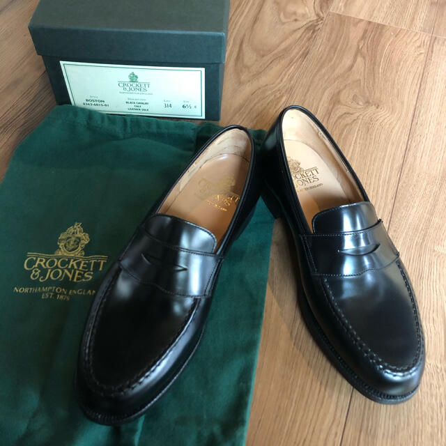 新品未使用　Crockett&Jones Boston カーフ ローファー