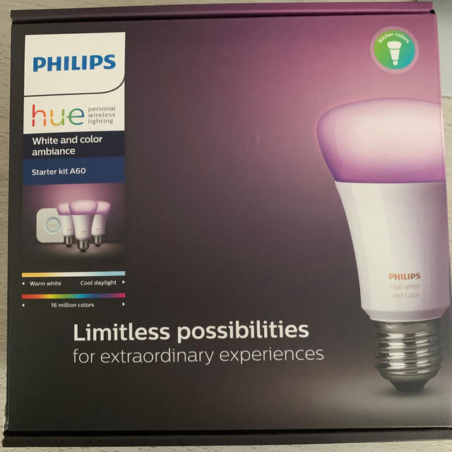 PHILIPS(フィリップス)のPLH03CS LED Hue スターターセット インテリア/住まい/日用品のライト/照明/LED(蛍光灯/電球)の商品写真