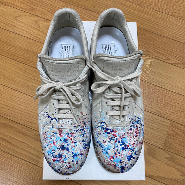 希少 50足限定 maison margiela ペイント ジャーマントレーナー