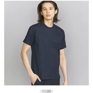 ビューティアンドユースユナイテッドアローズ(BEAUTY&YOUTH UNITED ARROWS)の[ビューティ&ユース] BY ハイゲージ コットン Tシャツ Mサイズ　ブラック(Tシャツ/カットソー(半袖/袖なし))