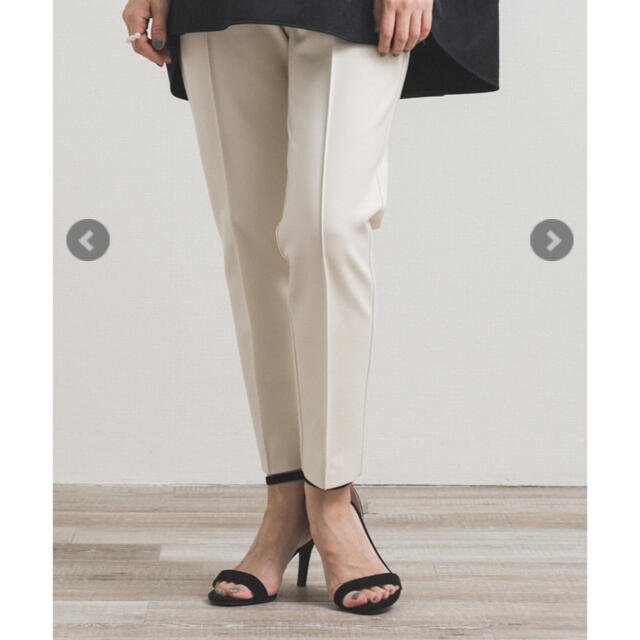 yori 裏起毛ストレッチピンタックパンツ アイボリー 34 新品 yori 裏起毛ストレッチピンタックパンツ アイボリー 34 新品