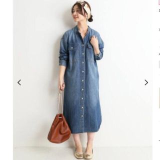 スローブイエナ(SLOBE IENA)のLE DENIM light oz シャツワンピース◆(ロングワンピース/マキシワンピース)