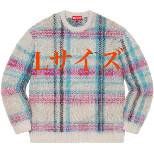 メンズ【Lサイズ】Supreme Brushed Plaid Sweater ニット