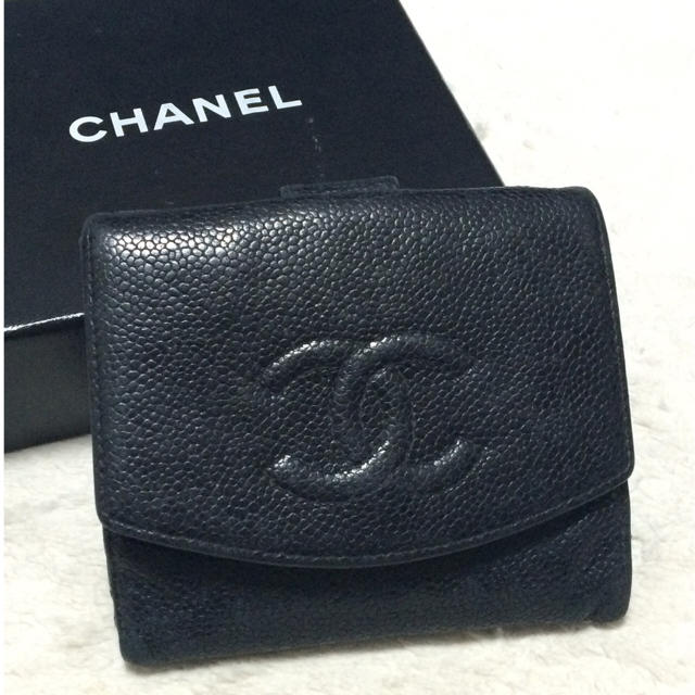 CHANEL(シャネル)の【正規品】シャネル✨キャビアスキン♡財布 レディースのファッション小物(財布)の商品写真