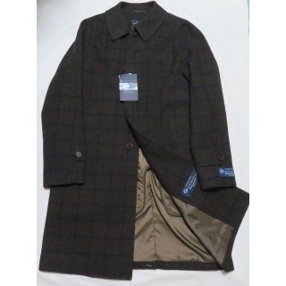 ユナイテッドアローズグリーンレーベルリラクシング(UNITED ARROWS green label relaxing)の■新品【アローズ】×【ロロピアーナ】極上ステンカラーコート 茶チェック M(ステンカラーコート)