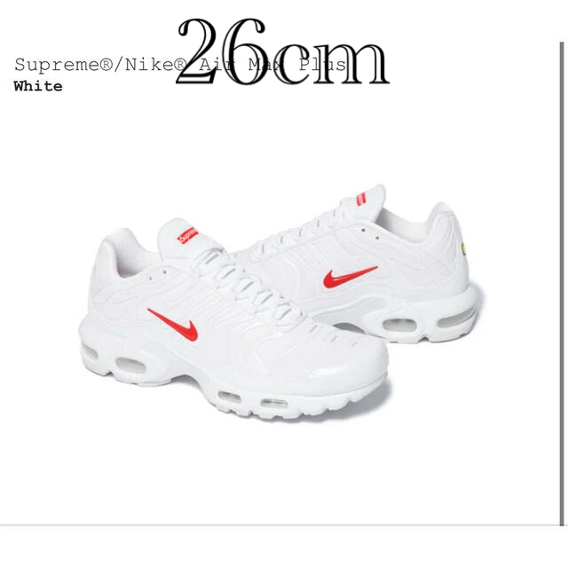 靴/シューズSupreme Nike Air Max Plus 白 26 国内正規品　新品
