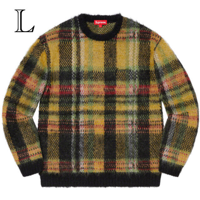 オンライン購入⭐︎supreme brushed plaid sweater L