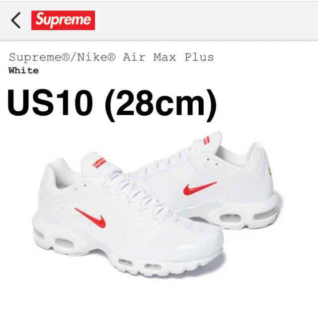 Supreme Nike Air Max Plus White - スニーカー