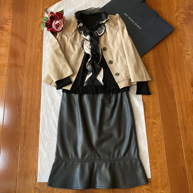 バーバリーブラックレーベル✨ 超美品✨ 希少 ノーカラージャケット バーバリーブラックレーベル✨ 超美品✨ 希少 ノーカラージャケット
