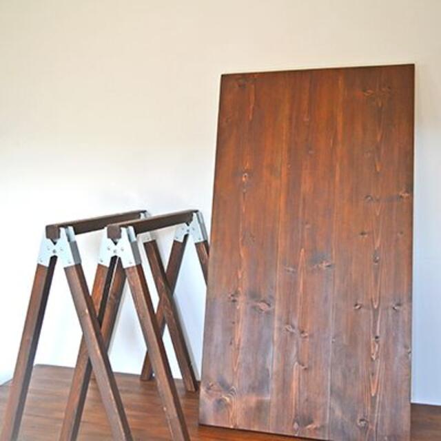 Sawhorse Table 120 Antique 2x2木製脚