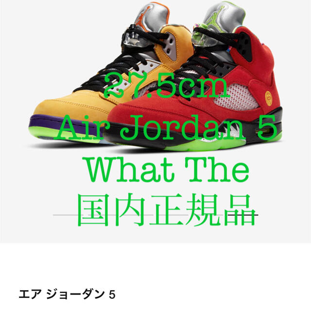 NIKE(ナイキ)の27.5cm 新品 Nike Air Jordan 5 What The メンズの靴/シューズ(スニーカー)の商品写真