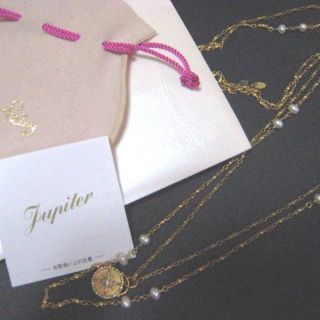 ジュピターゴールドレーベル(jupiter GOLD LABEL)のjupiter 淡水パール 2連ネックレス ゴールドコーティング ジュピター(ネックレス)