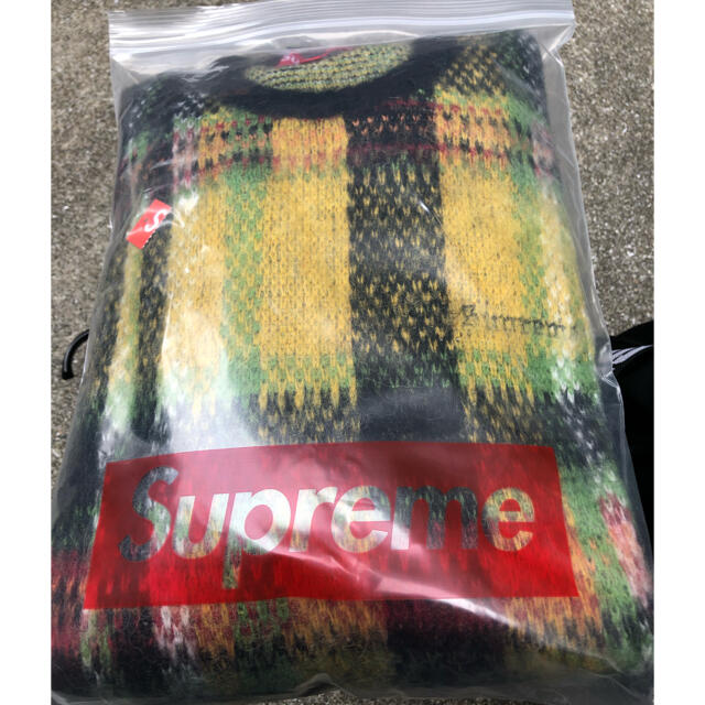 Supreme brushed plaid sweater m