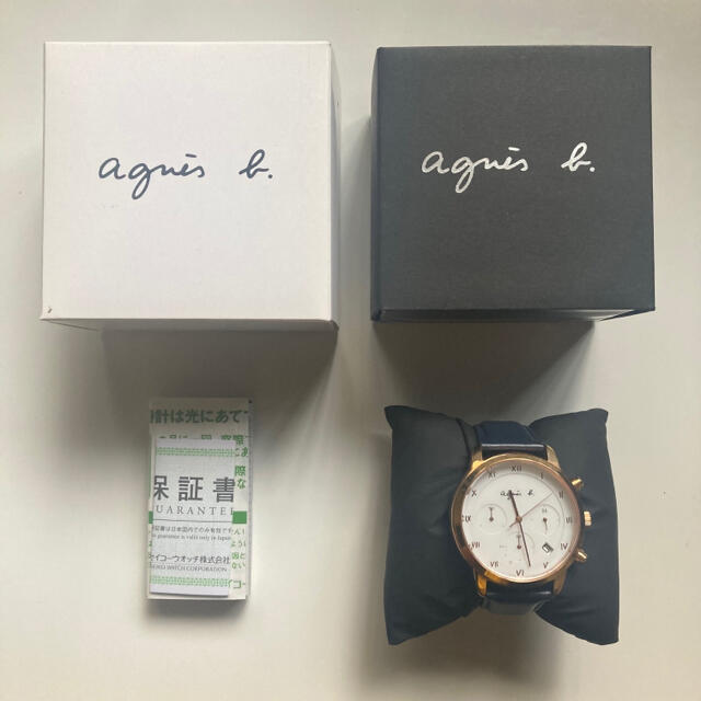 agnes b.(アニエスベー)の【美品40%OFF】アニエスベー 腕時計 白 箱・保証書付き メンズの時計(腕時計(アナログ))の商品写真