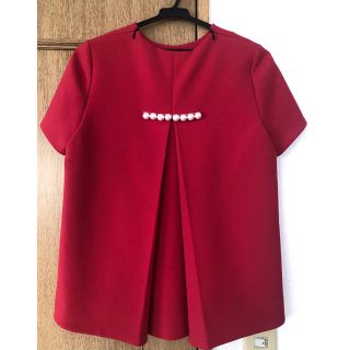 バーニーズニューヨーク(BARNEYS NEW YORK)のヨーコチャン　yokochan バックパールブラウス(シャツ/ブラウス(半袖/袖なし))