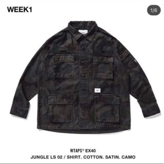 ダブルタップス(W)taps)のJUNGLE LS 02／SHIRT．COTTON．SATIN．CAMO (ミリタリージャケット)