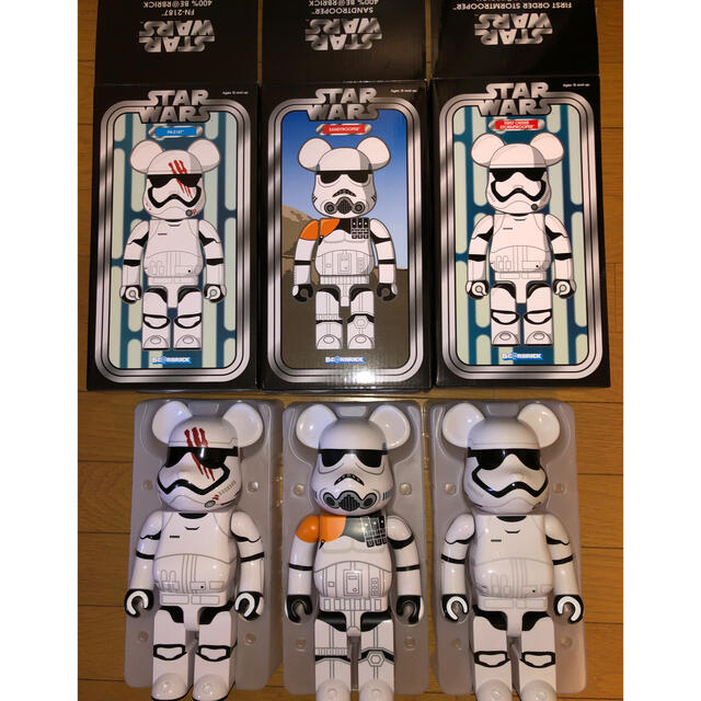 BE@RBRICK 3体 400% FN-2187 & SAND & STORM