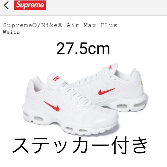 Supreme®/Nike® Air Max Plus 27.5 マップラスニーカー