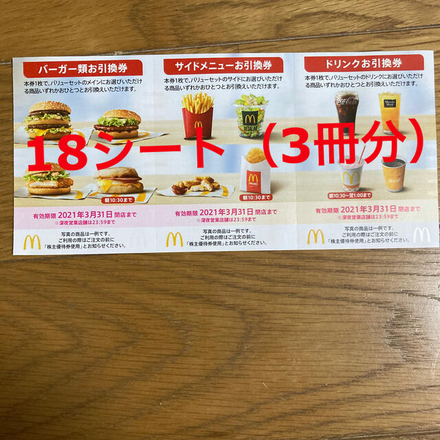 マクドナルド 株主優待券 8冊 (48シート) 匿名配送