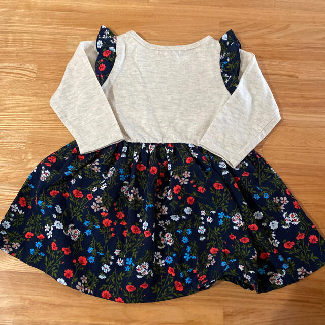 ベビー　花柄ワンピースとボーダーワンピース キッズ/ベビー/マタニティのキッズ服女の子用(90cm~)(ワンピース)の商品写真