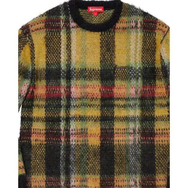 supreme  brushed plaid sweater Sサイズ