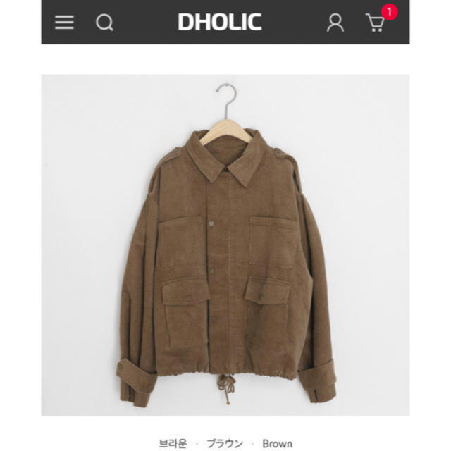 dholic(ディーホリック)のDHOLIC ポケットコーディロイ ジャケット　新品未使用品 レディースのジャケット/アウター(ミリタリージャケット)の商品写真