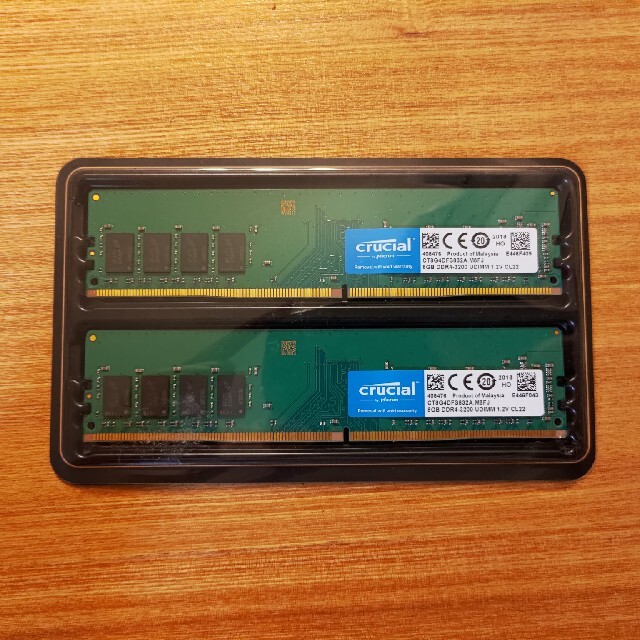 crucial DDR4-3200 メモリ16GB(8GB×2)