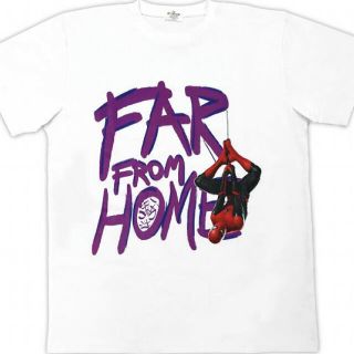 マーベル(MARVEL)のスパイダーマン ファー・フロム・ホーム/  Tシャツ　ホワイト サイズL(キャラクターグッズ)