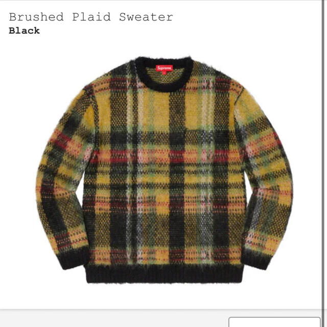 Supreme Brushed Plaid Sweater Lサイズニット/セーター