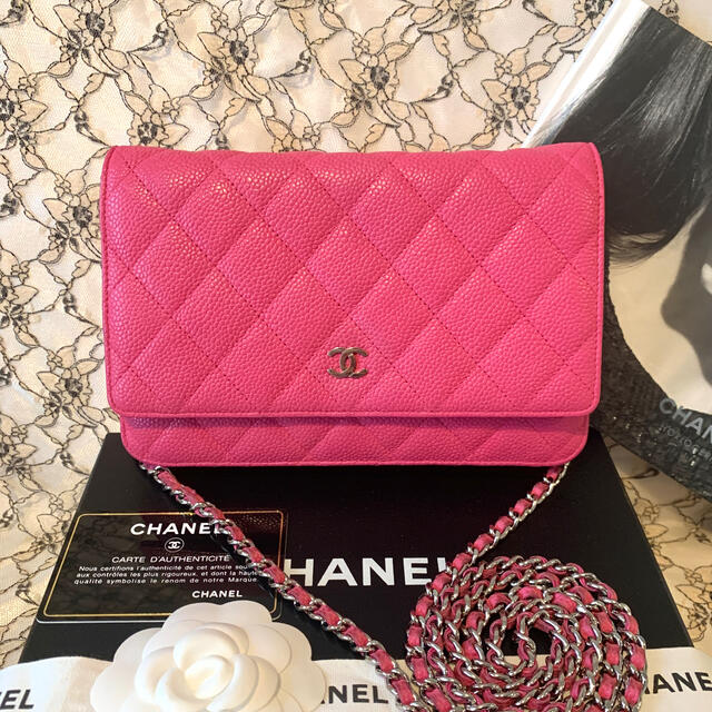 ピンク専用商品　正規品 CHANEL シャネル チェーンウォレット