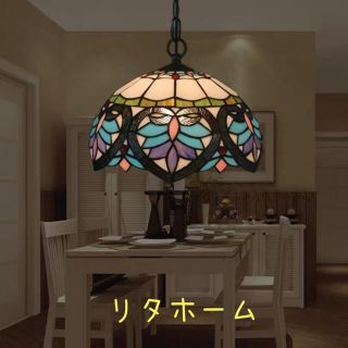 ステンドグラス.ペンダントライト豪華天井照明ステンドグラス