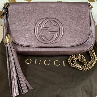 グッチ(Gucci)の値下げ★ GUCCI ソウホウ　フリンジ　ゴールド　チェーン　ショルダーバッグ(ショルダーバッグ)