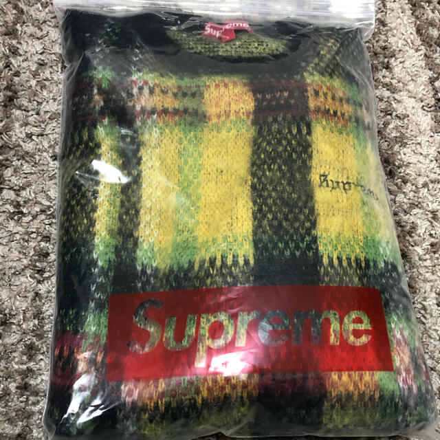 黒 L Supreme Brushed Plaid Sweater セーター 1