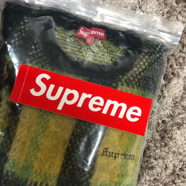 黒 L Supreme Brushed Plaid Sweater セーター 2