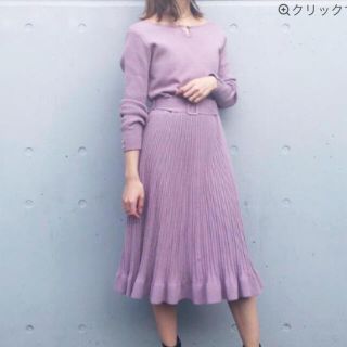 ミッシュマッシュ(MISCH MASCH)のmoca様専用☆ミッシュマッシュ パールバー ニットワンピース  ピンク(ひざ丈ワンピース)