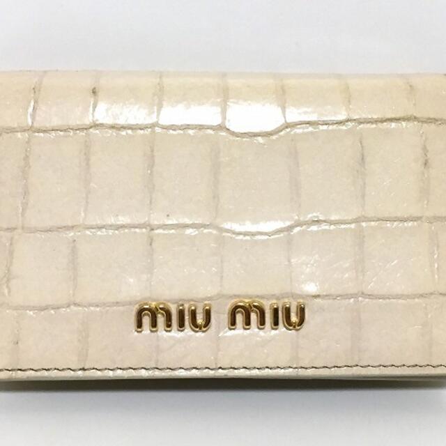 miumiu(ミュウミュウ)のmiumiu(ミュウミュウ) 名刺入れ - 5M1122 レディースのファッション小物(名刺入れ/定期入れ)の商品写真