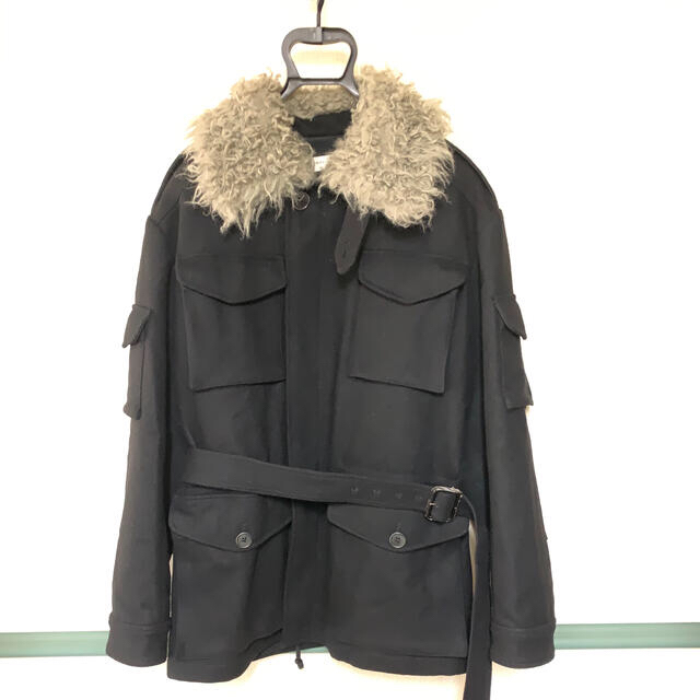 DRIES VAN NOTEN(ドリスヴァンノッテン)の【DRIES VAN NOTEN 16aw】m-65 ファーカラー比翼 メンズのジャケット/アウター(ミリタリージャケット)の商品写真