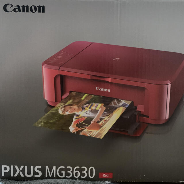 Canon(キヤノン)のCanon MG3630 レッド　プリンター スマホ/家電/カメラのPC/タブレット(PC周辺機器)の商品写真