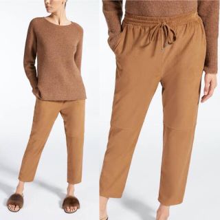 マックスマーラ(Max Mara)のMaxmara スエード 風パンツ　ウエストゴム(カジュアルパンツ)