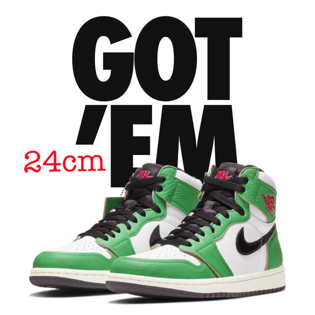 NIKE(ナイキ)のNIKE AIR JORDAN1 Lucky Green 24cm レディースの靴/シューズ(スニーカー)の商品写真