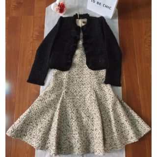 トゥービーシック(TO BE CHIC)のご専用　トゥービーシック✨　ミンクポンポン付きリボンツイードカーディガン(カーディガン)